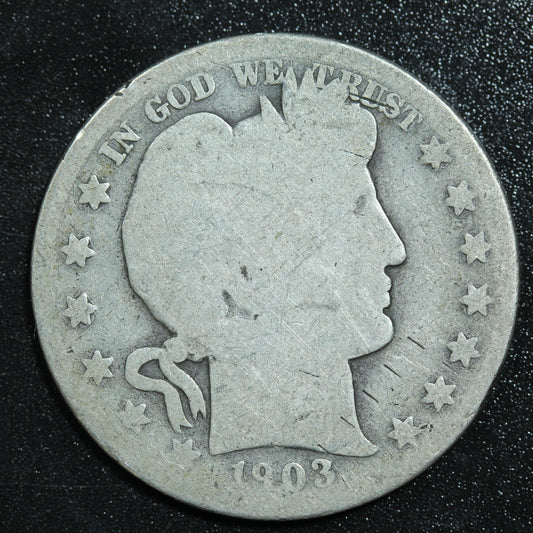 1903 O Barber Silver Half Dollar - New Orleans