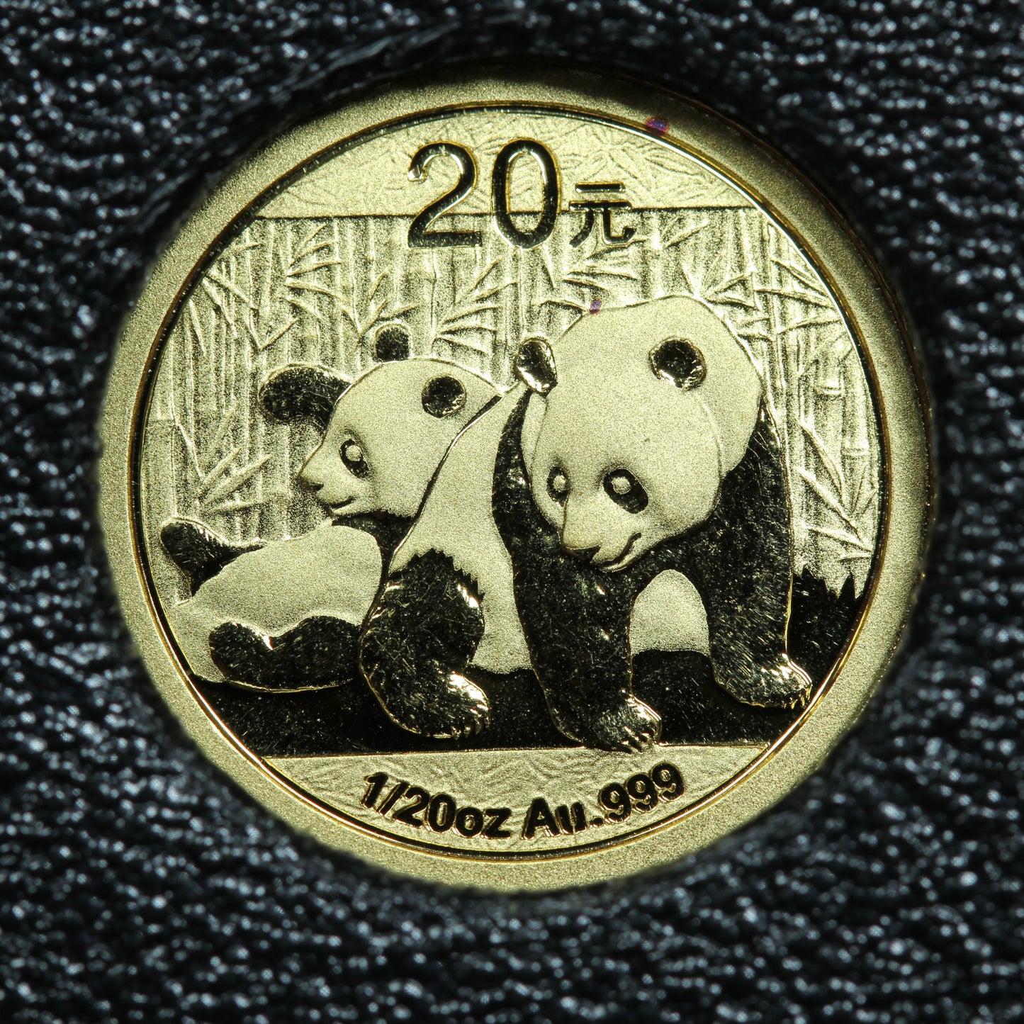 2010 1/20 oz .999 Fine Gold 20 Yuan Panda Gold Coin - In Capsule