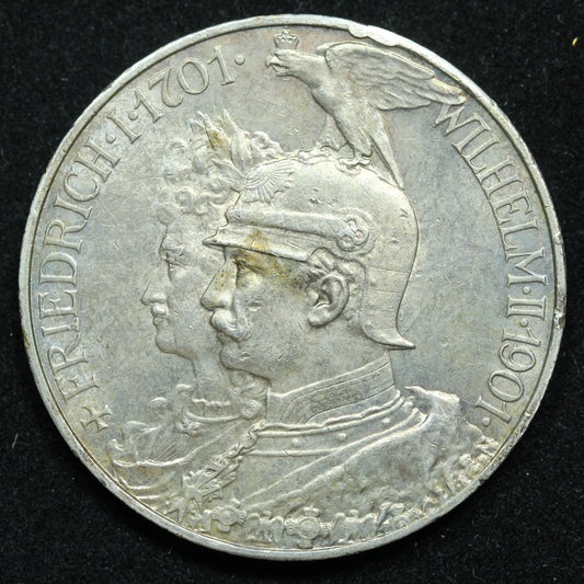 1901 German States PRUSSIA 5 Mark Silver Coin - KM# 526