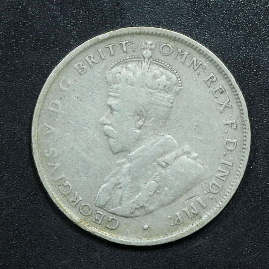 1925 Australia 2 Shillings 1 Florin Silver Coin KM# 27