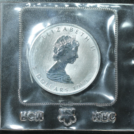 1989 Canadian Maple Leaf .9999 Fine Bullion Coin BU - Sealed RCM