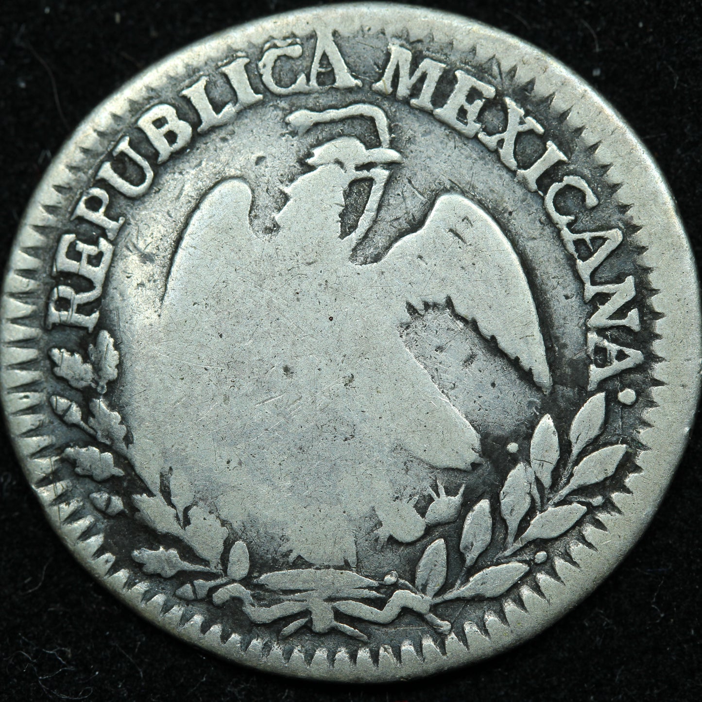 1826 1 Reale Mexico First Republic Silver Coin - KM# 372.6