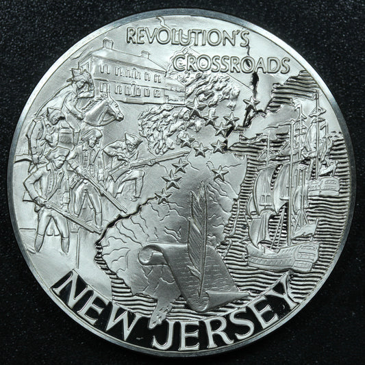 Franklin Mint 50 State Bicentennial Medal - NEW JERSEY Sterling Silver Proof w/ Capsule