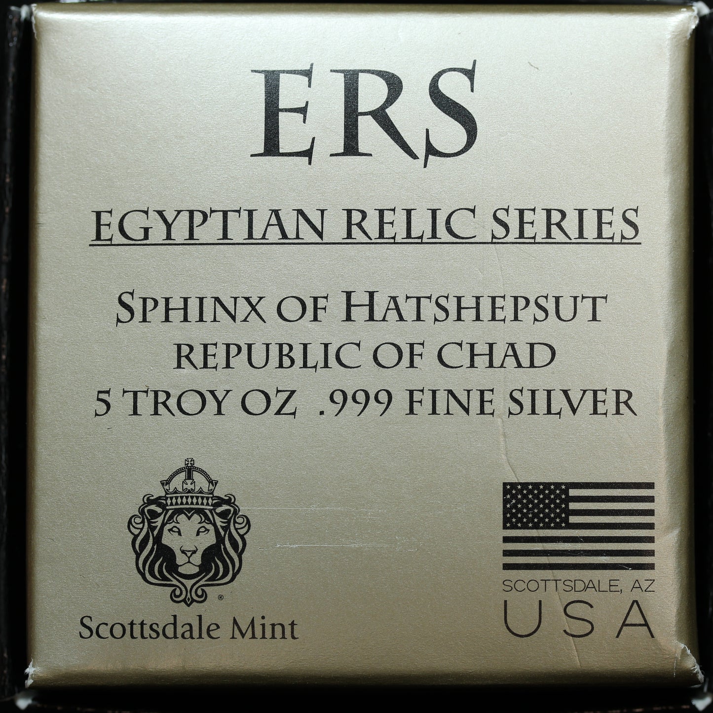 5 oz .999 Fine Sphinx of Hatshepsut Silver Round Egyptian Relic Series - Scottsdale