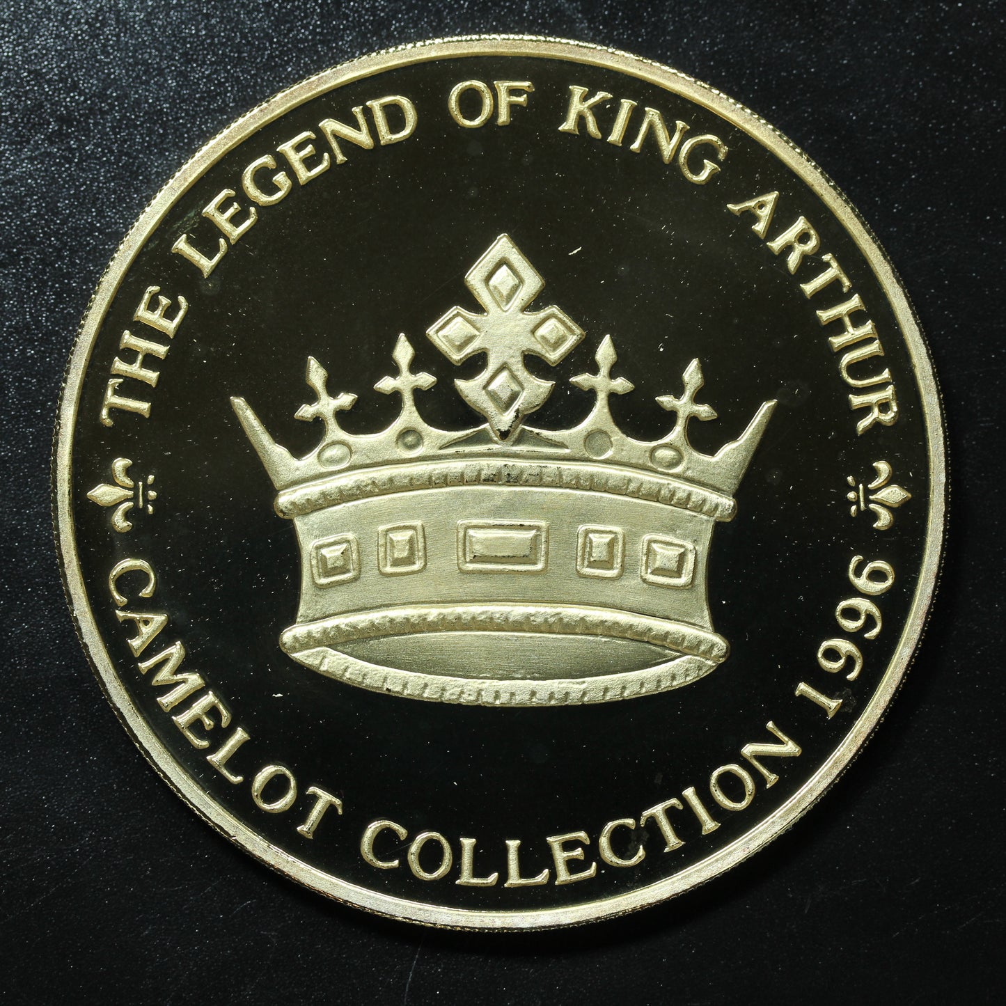 1996 Isle Of Man 999.9 Fine Silver - Legend of King Arthur Special Royal Crown Proof