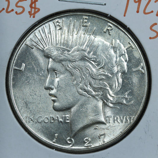 1927 S Peace Dollar Silver $1 - San Francisco