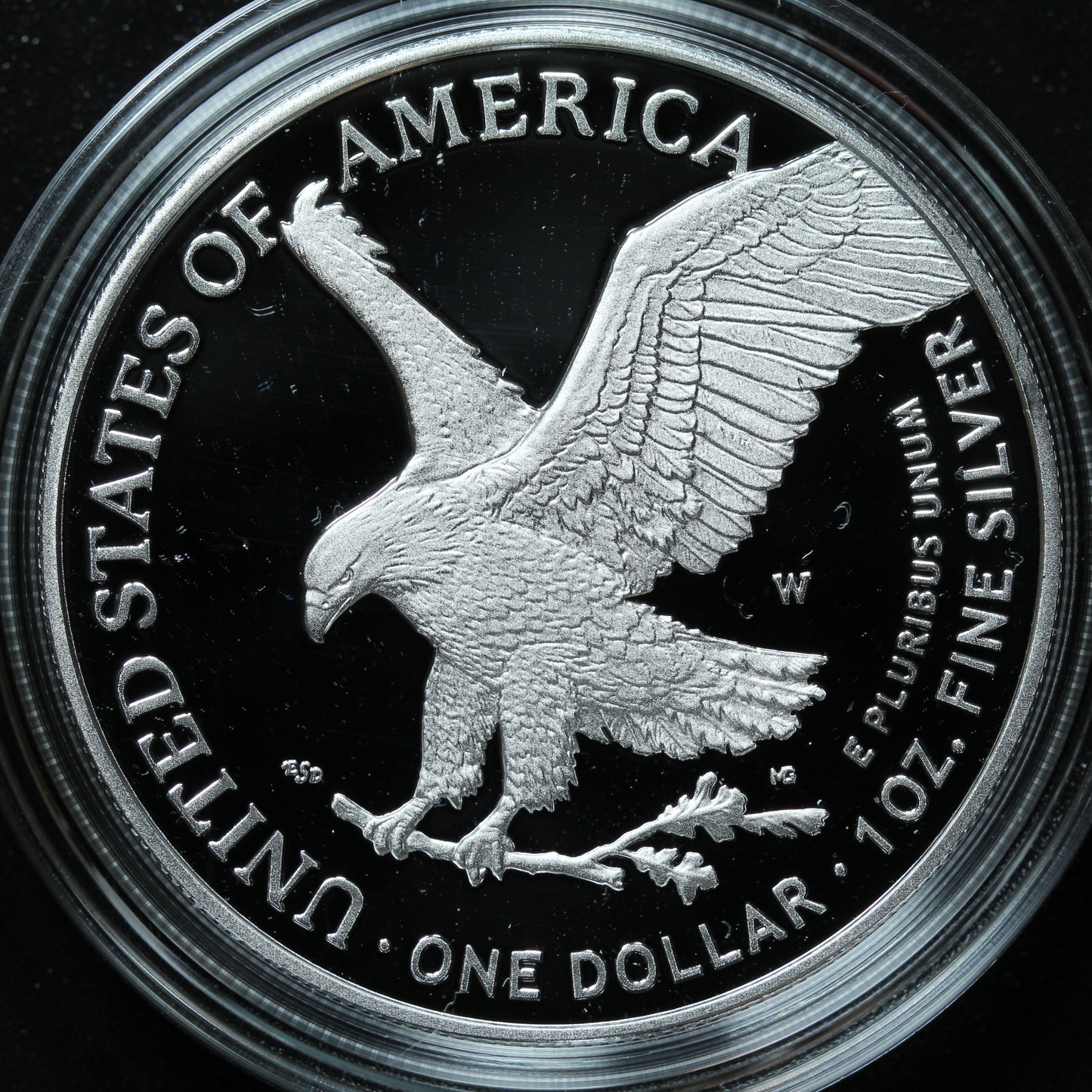 2022 W American Silver Eagle Proof Bullion Coin with Box and COA