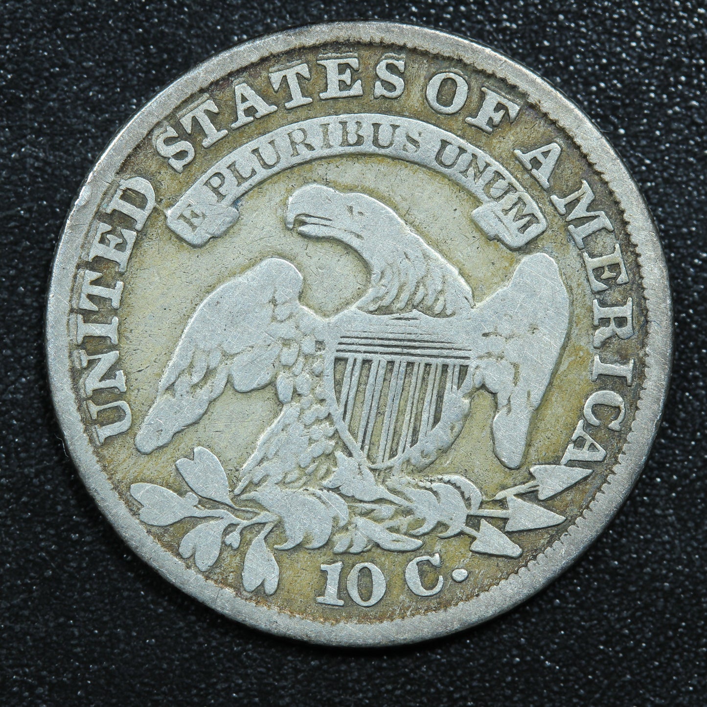 1833 Capped Bust Dime with Doubling on Reverse