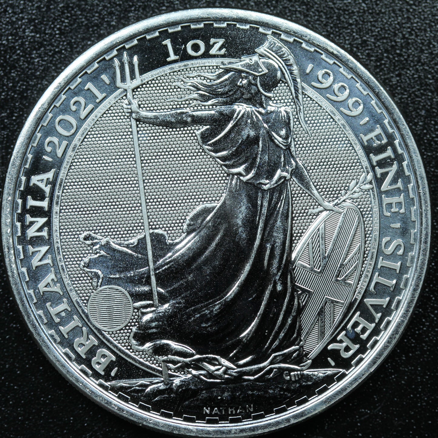 2021 Great Britain 2 Pound 1 oz Silver Britannia .999 Fine Silver Coin w/ Capsule