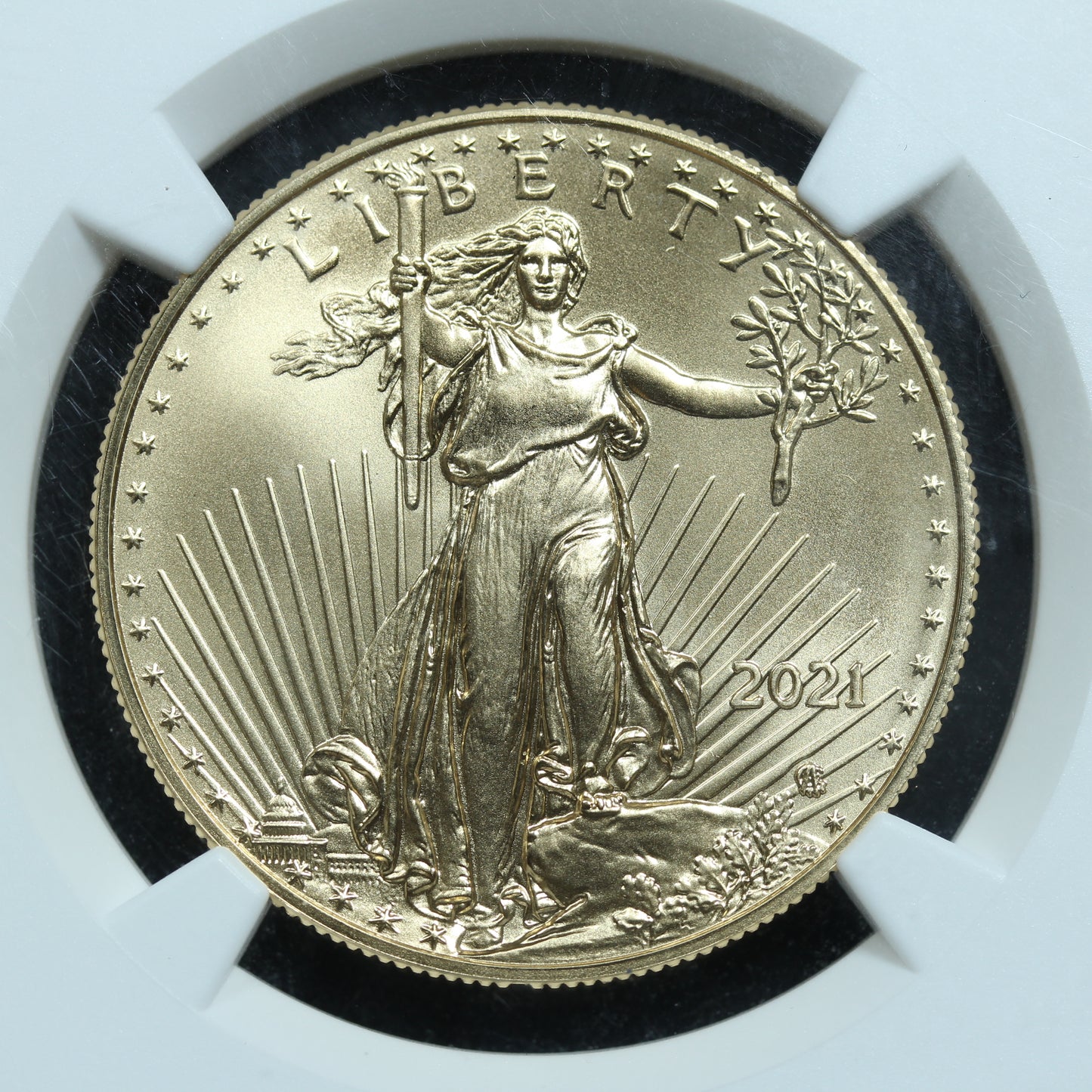 2021 1 oz Gold Eagle $50 Type 2 - NGC MS 70 First Day of Issue