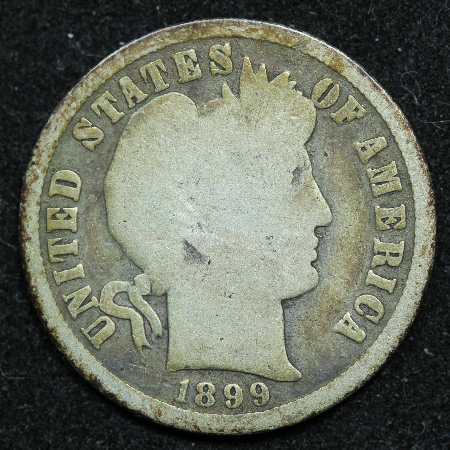 1899 O Barber Dime 10C - New Orleans - Some Toning