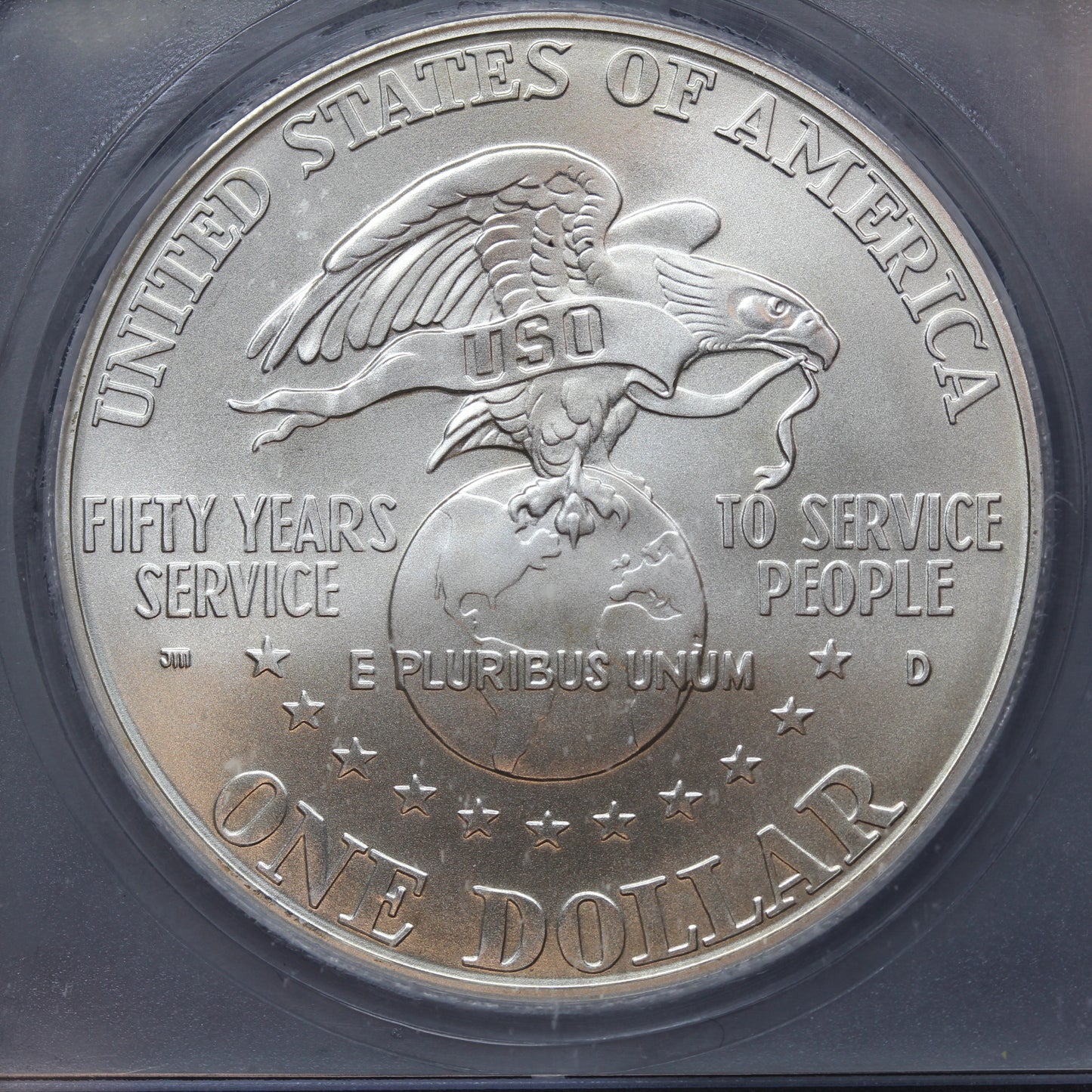 1991 D USO Commemorative Silver $1 - ICG MS 70