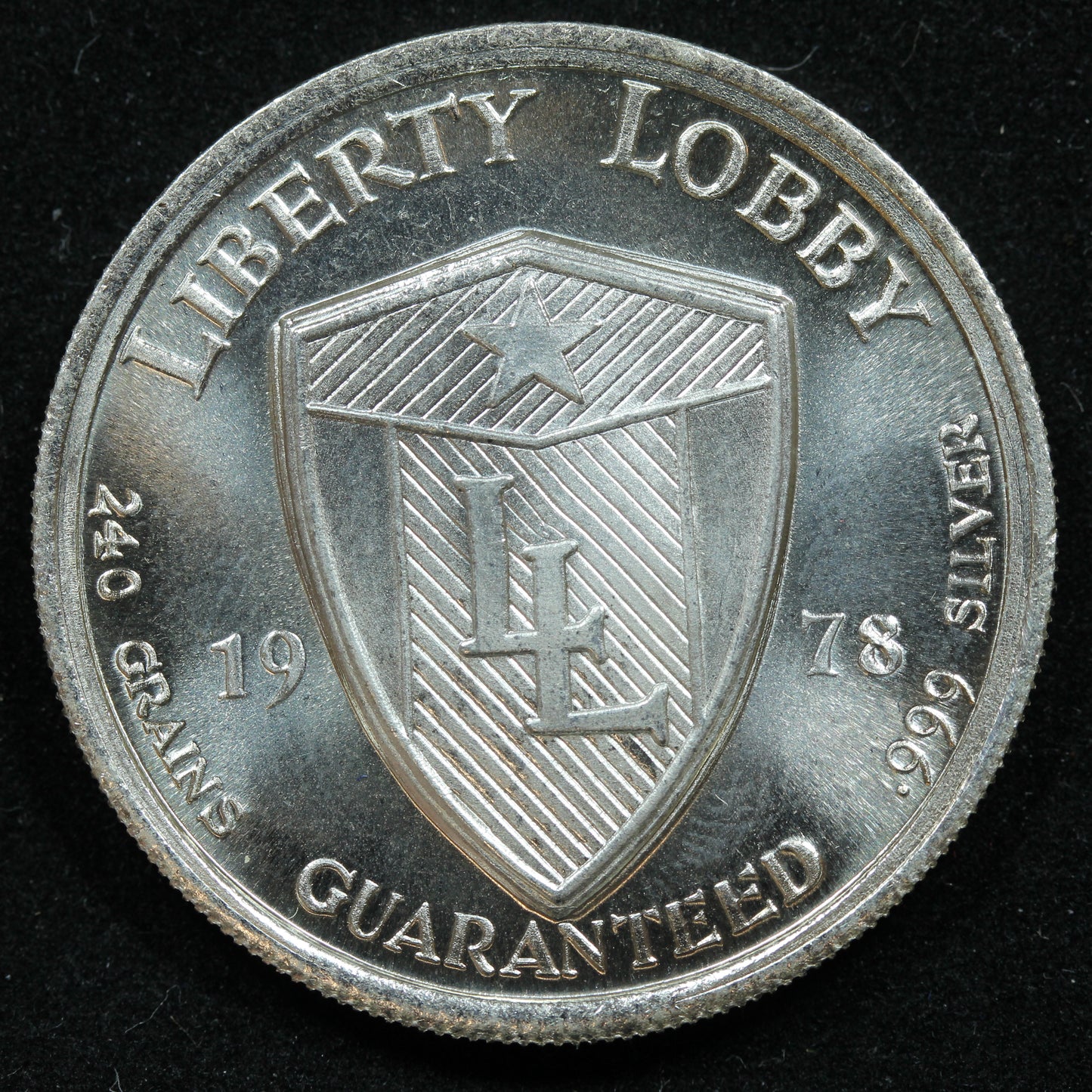 1978 Liberty Lobby 240 grains .999 Silver Medallion Andrew Jackson Courage Medal