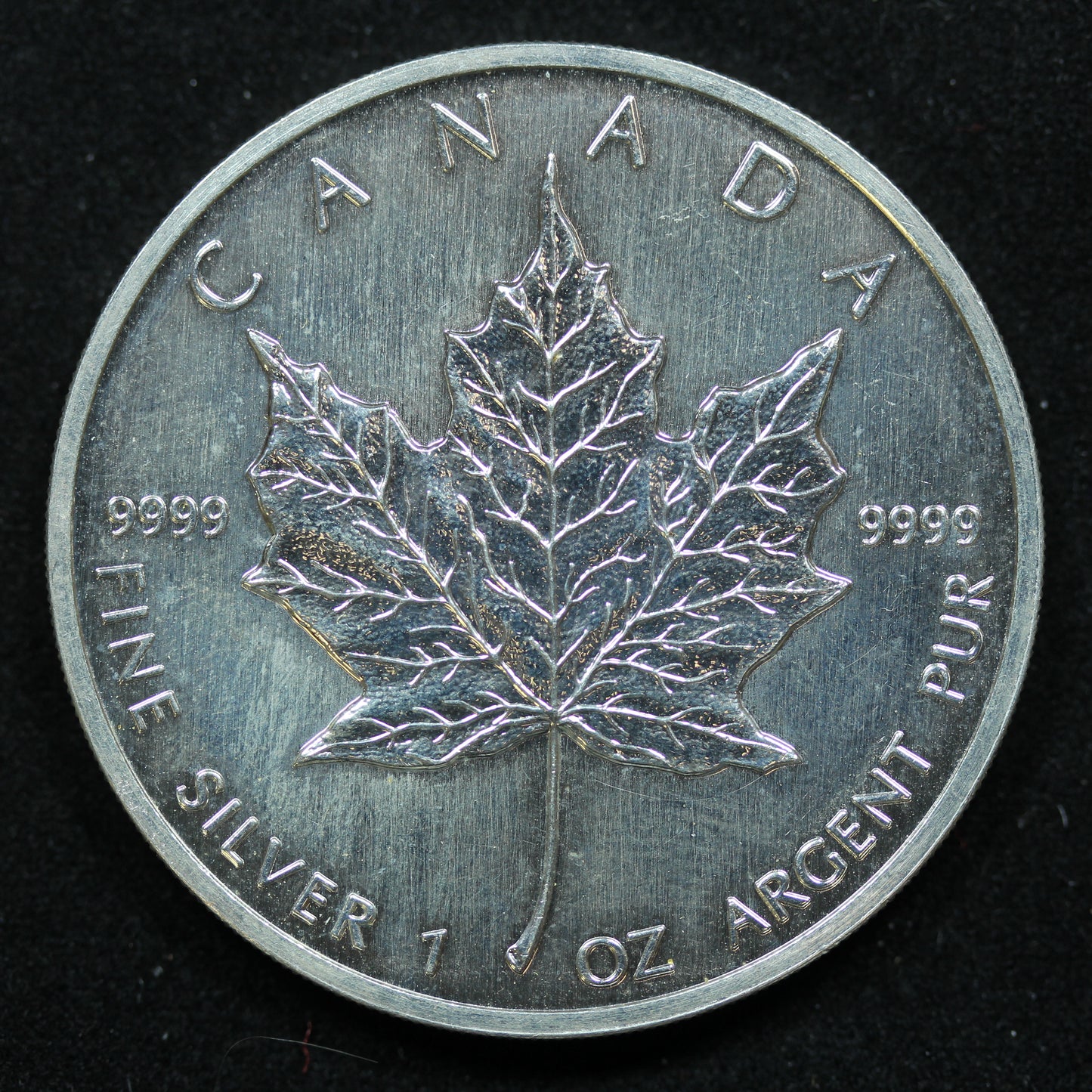 1989 Canadian Maple Leaf .9999 Fine Bullion Coin - Marks/Spots