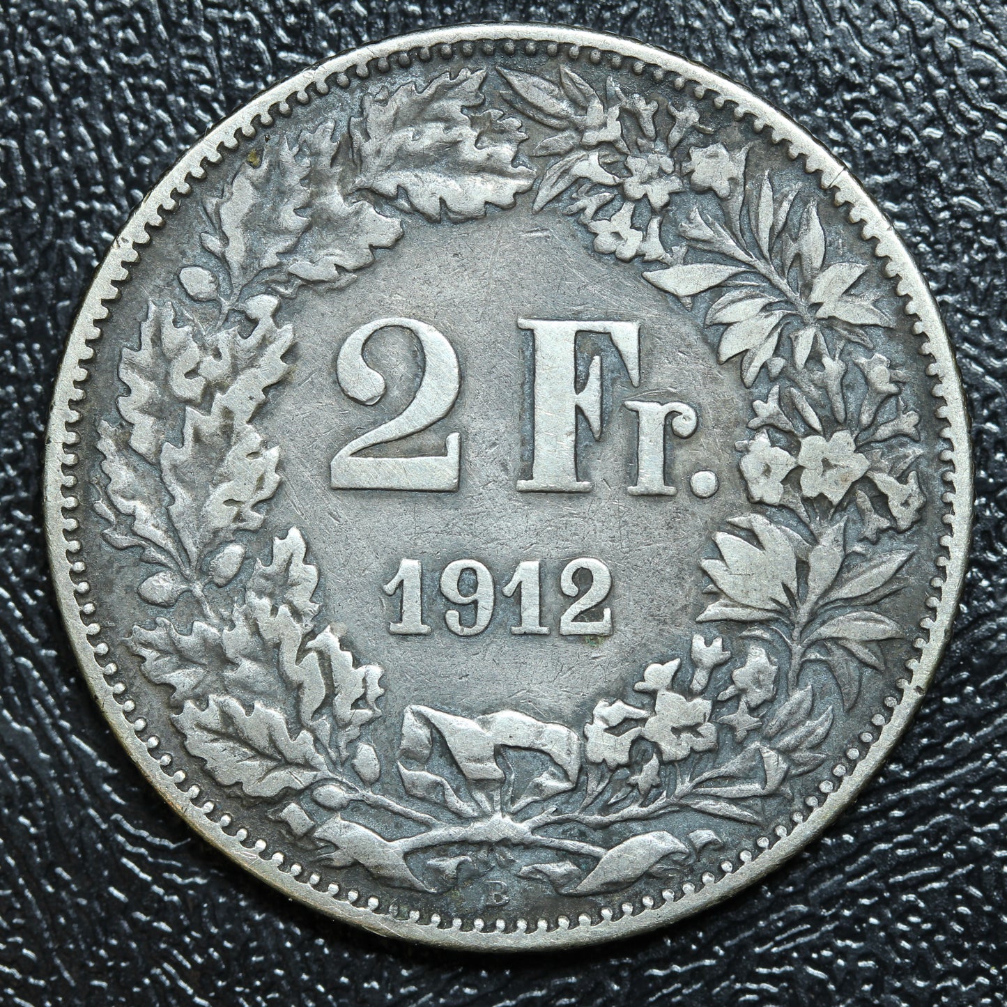 1912  B Switzerland 2 FRANC Silver KM#21