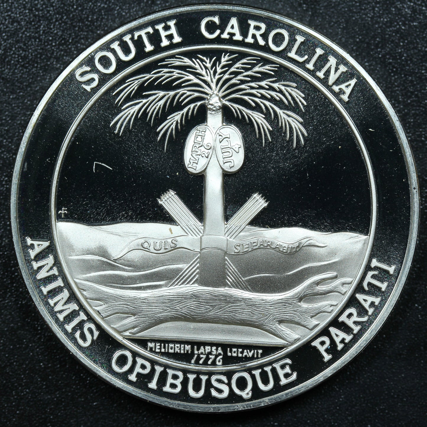 Franklin Mint 50 State Bicentennial Medal - SOUTH CAROLINA Sterling Silver Proof w/ Capsule