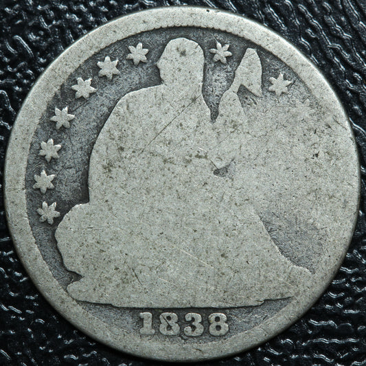 1838 Seated Liberty Half Dime 90% Silver