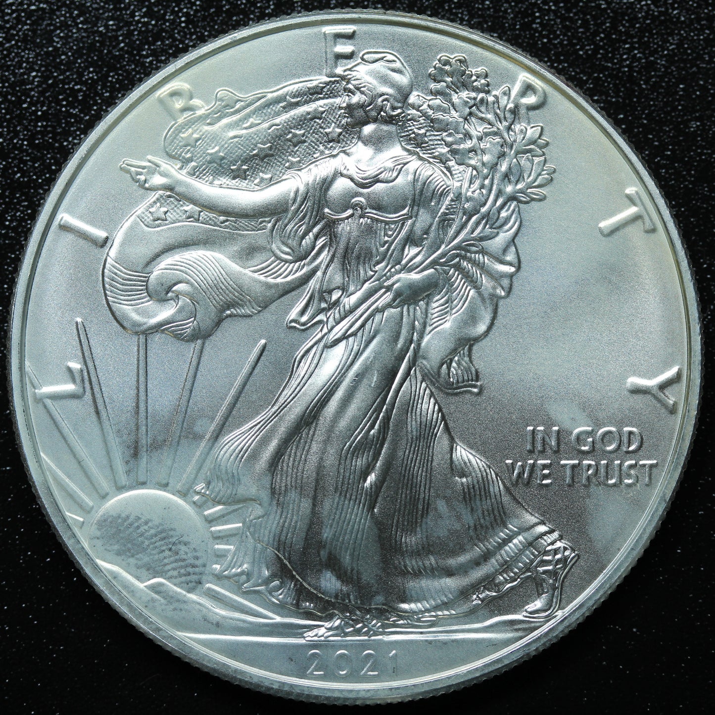 2021 American Silver Eagle $1 .999 Fine Silver Type 1 Coin Marks/Spots