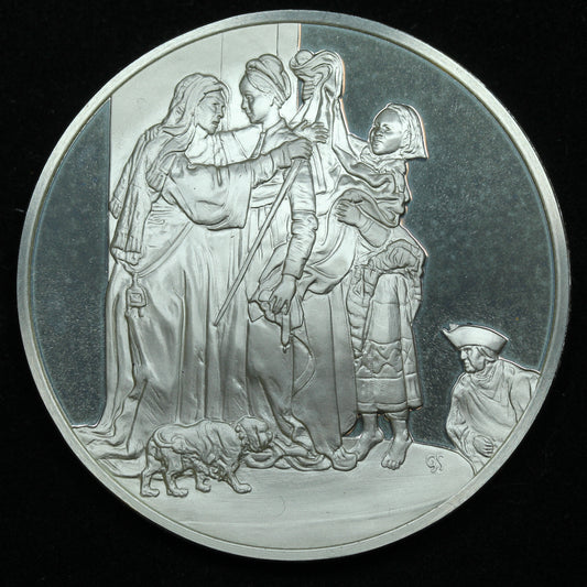 Sterling Silver Franklin Mint Genius of Rembrandt The Visitation