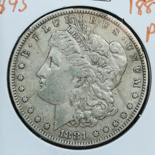 1881 P Morgan Silver Dollar - Philadelphia