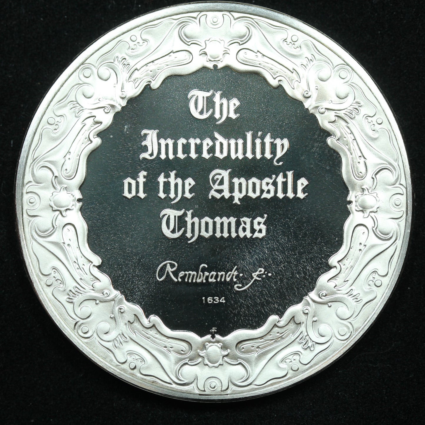 Sterling Silver Franklin Mint Genius of Rembrandt Incredulity of Apostle Thomas
