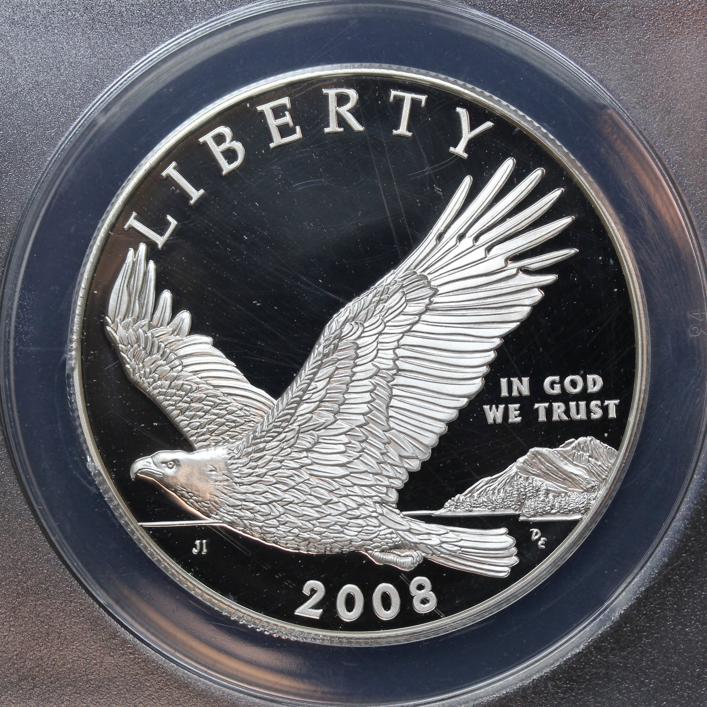 2008 P Proof Silver Bald Eagle $1 Silver Commem - ANACS PR70 DCAM