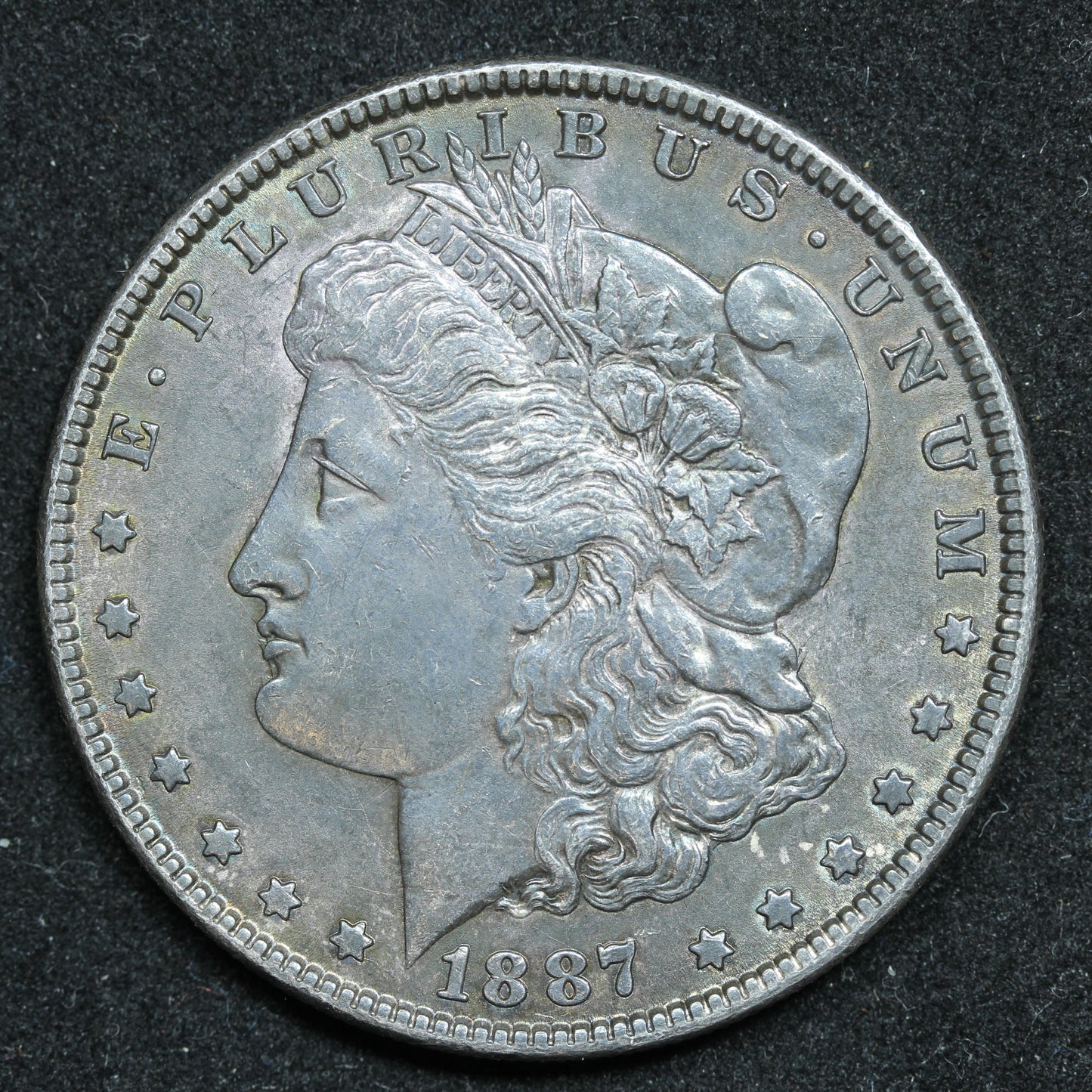 1887 Morgan Silver Dollar - Philadelphia - Dark Toning