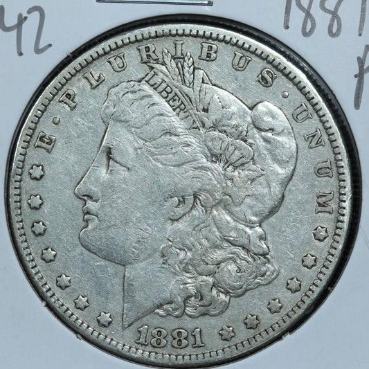 1881 P Morgan Silver Dollar - Philadelphia