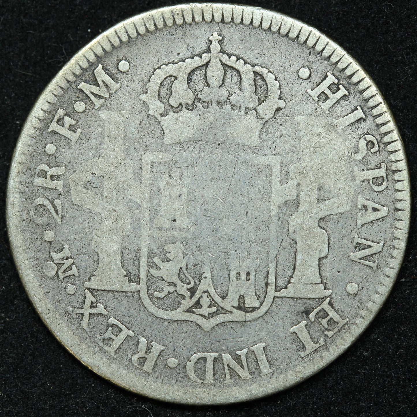 1790 2 Reales Mexico Silver Coin - Spanish Colony - KM# 89