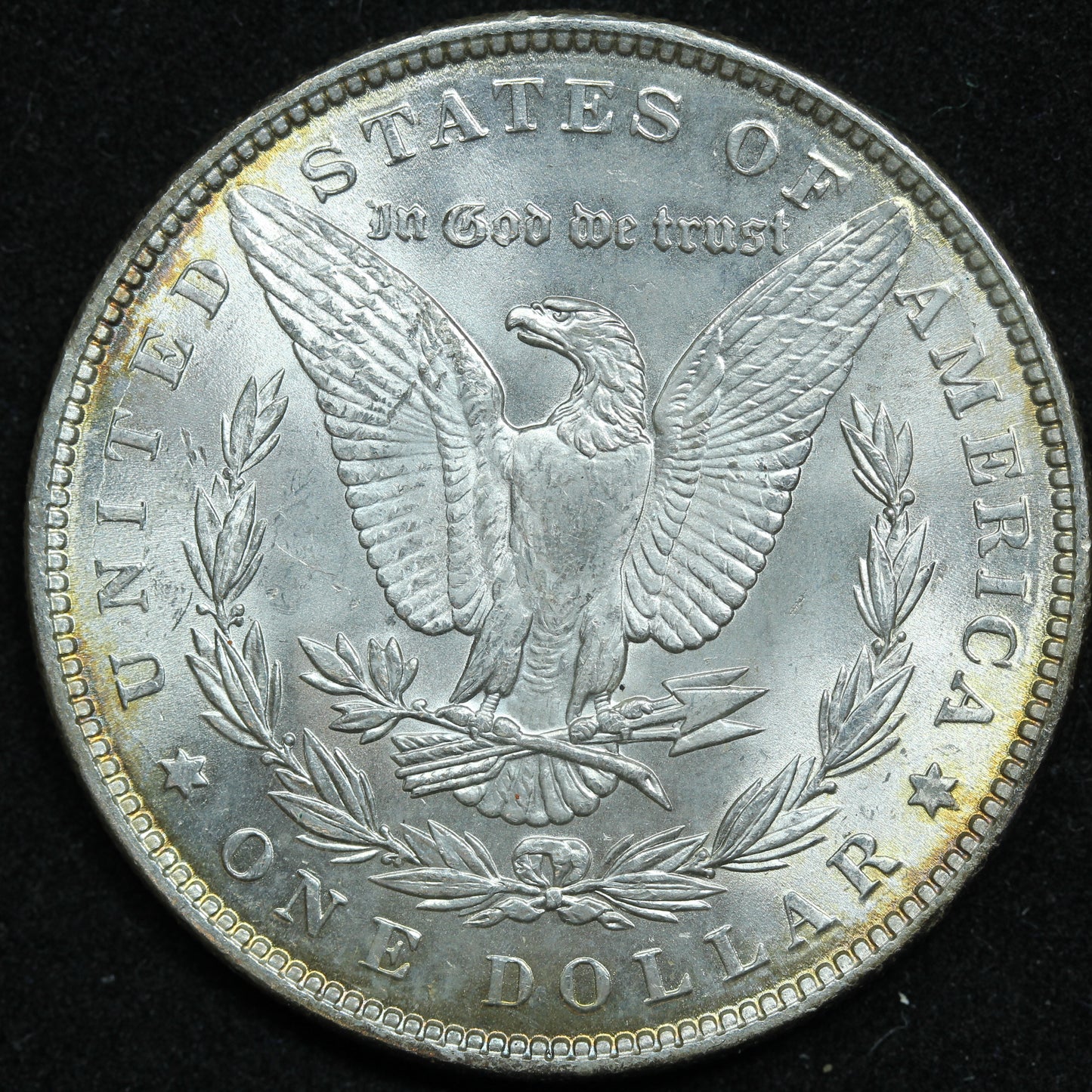 1886 P Morgan Silver Dollar - Philadelphia - Some Rainbow!