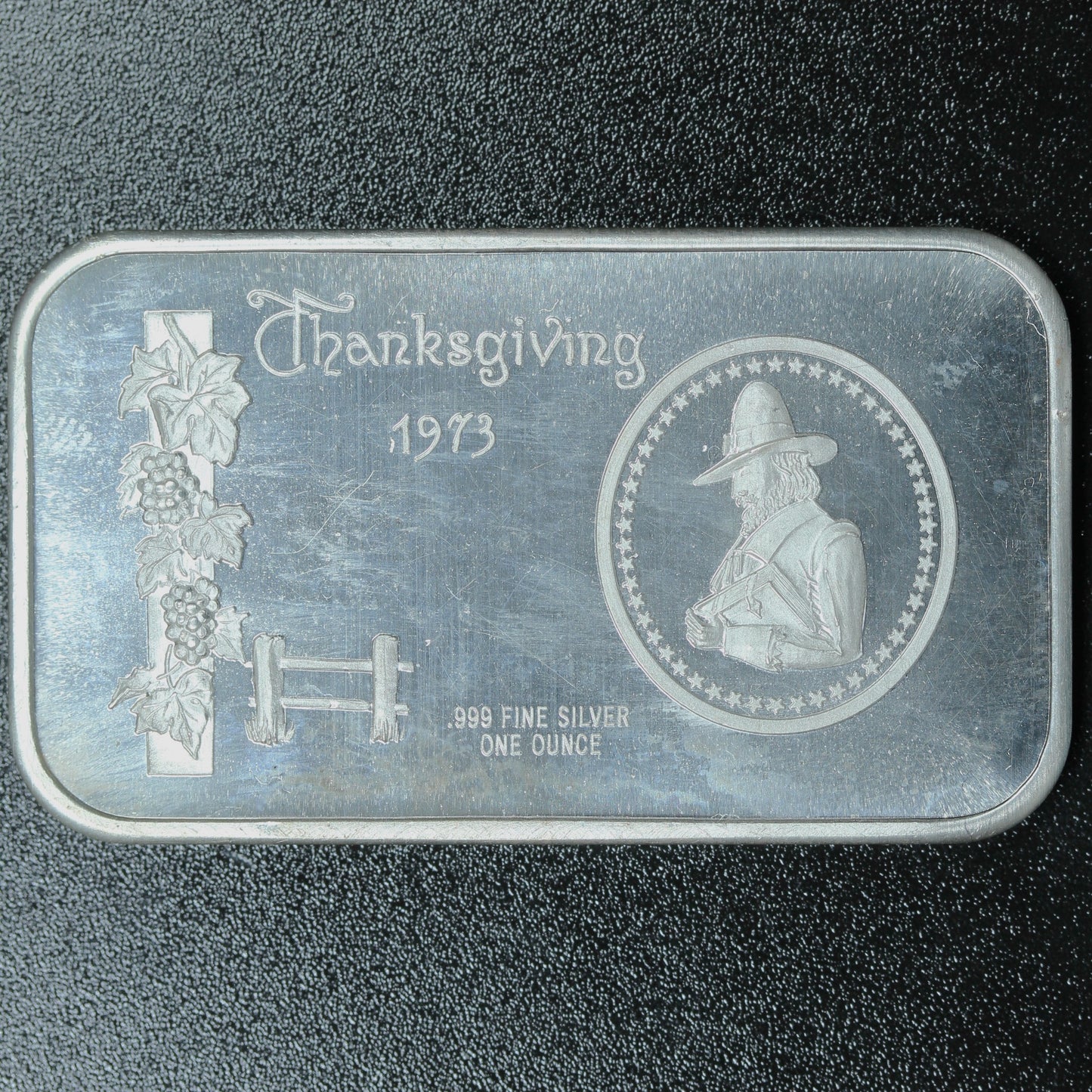 1 oz .999 Fine Silver - Madison Mint - Thanksgiving 1973 Pilgrim