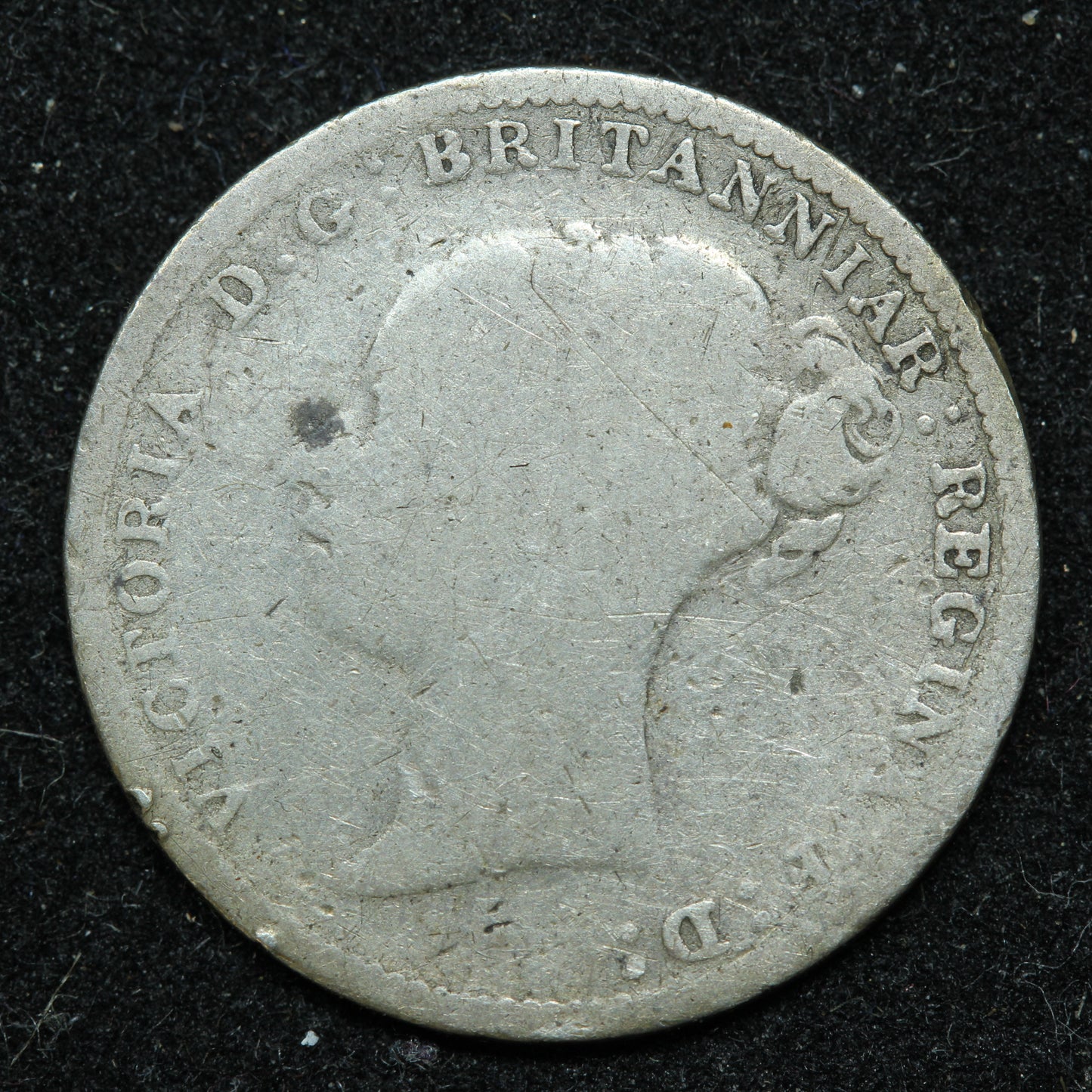1886 Great Britain 3 Pence Threepence .925 Fine Silver