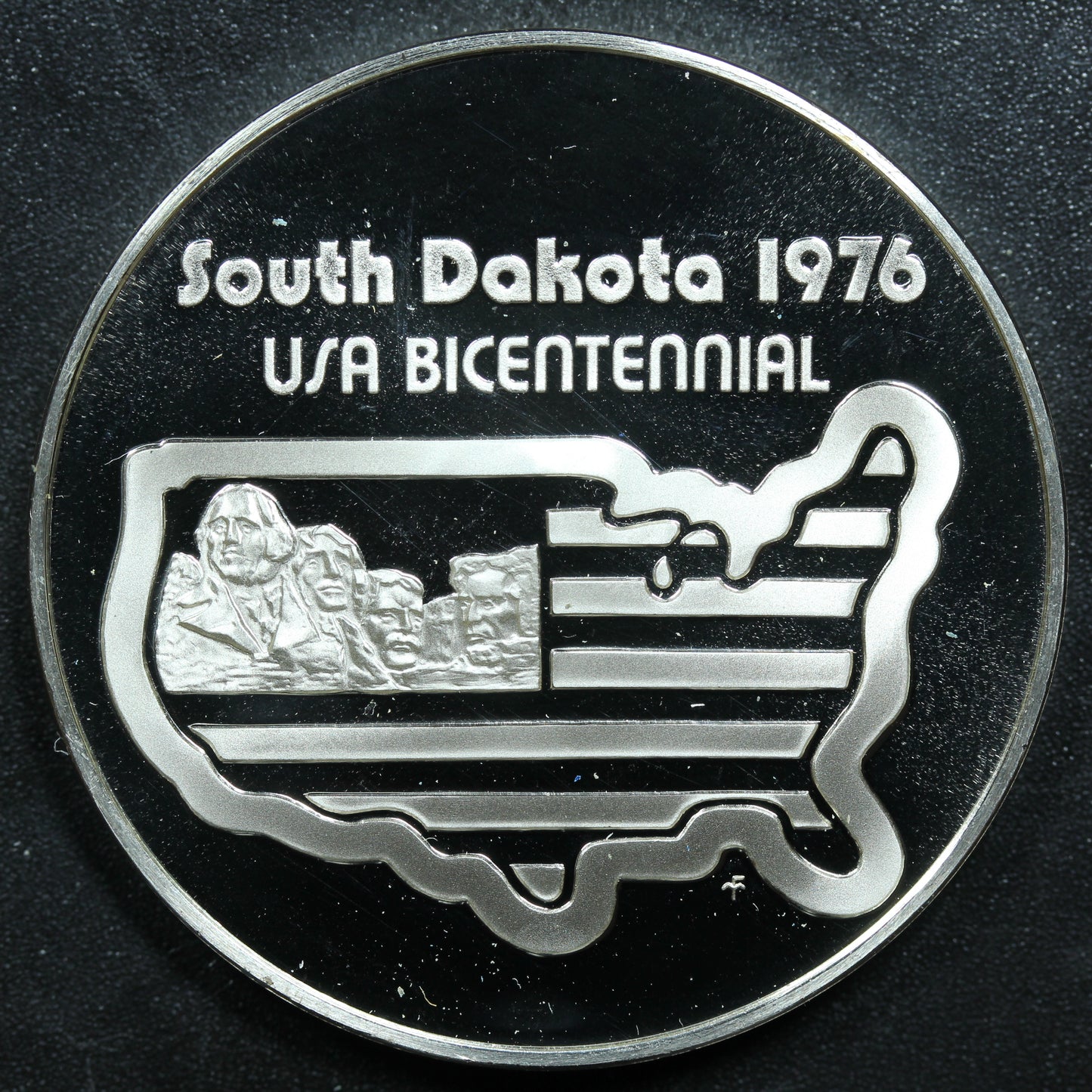 Franklin Mint 50 State Bicentennial Medal - SOUTH DAKOTA Sterling Silver Proof w/ Capsule
