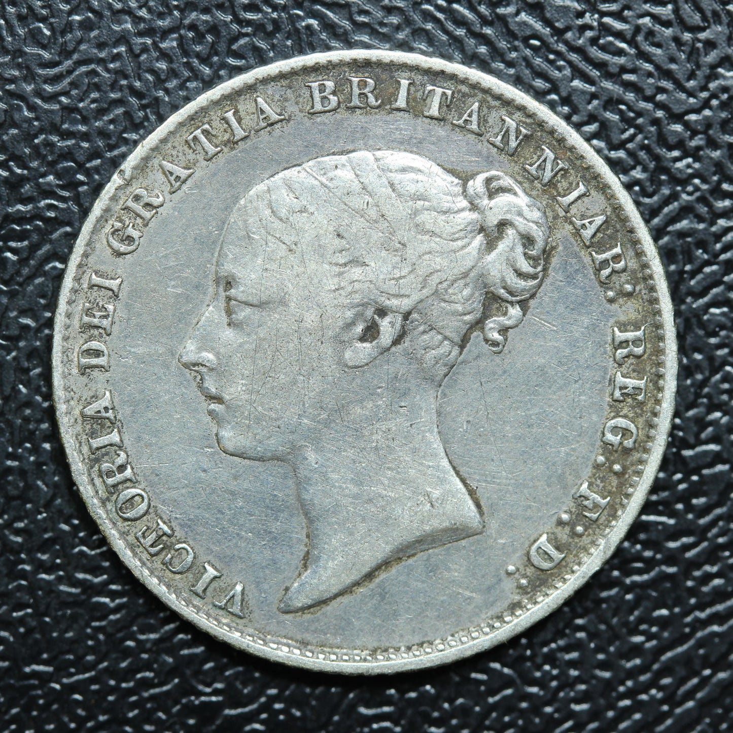 1859 Great Britain 6P Six Pence Silver Coin - KM# 733.1