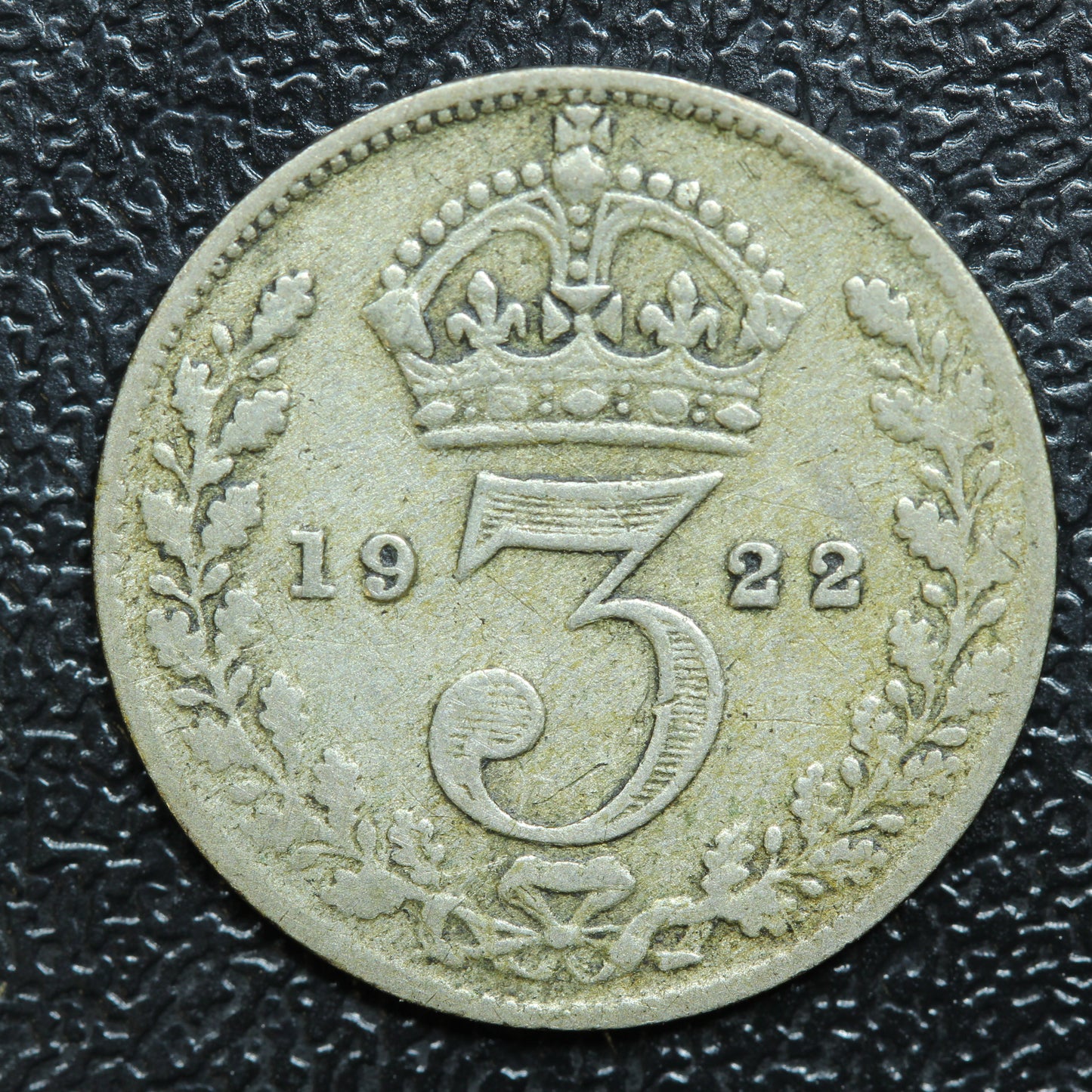 1922 Great Britain 3 Pence Threepence Silver Coin - KM# 813a
