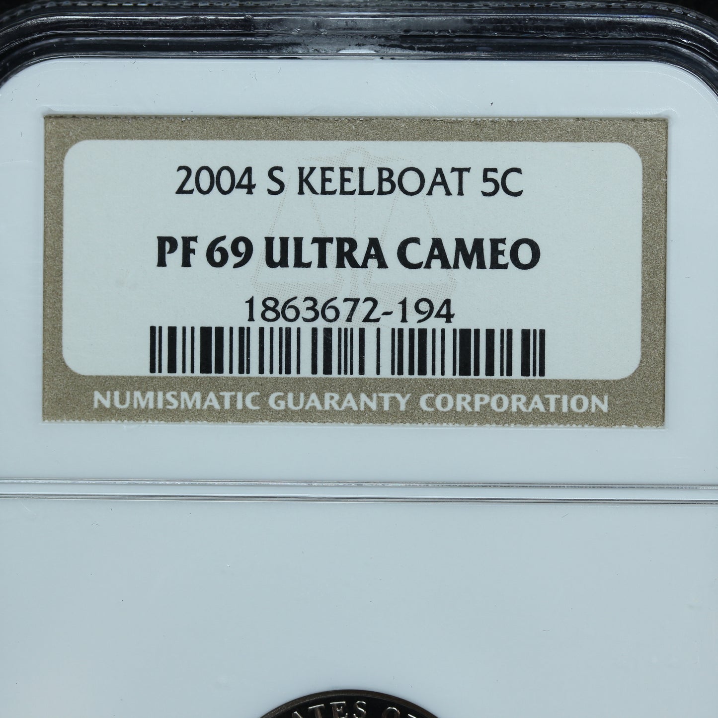 2004 S (San Francisco) 5c Jefferson Nickel Keelboat - NGC PF 69 UCAM