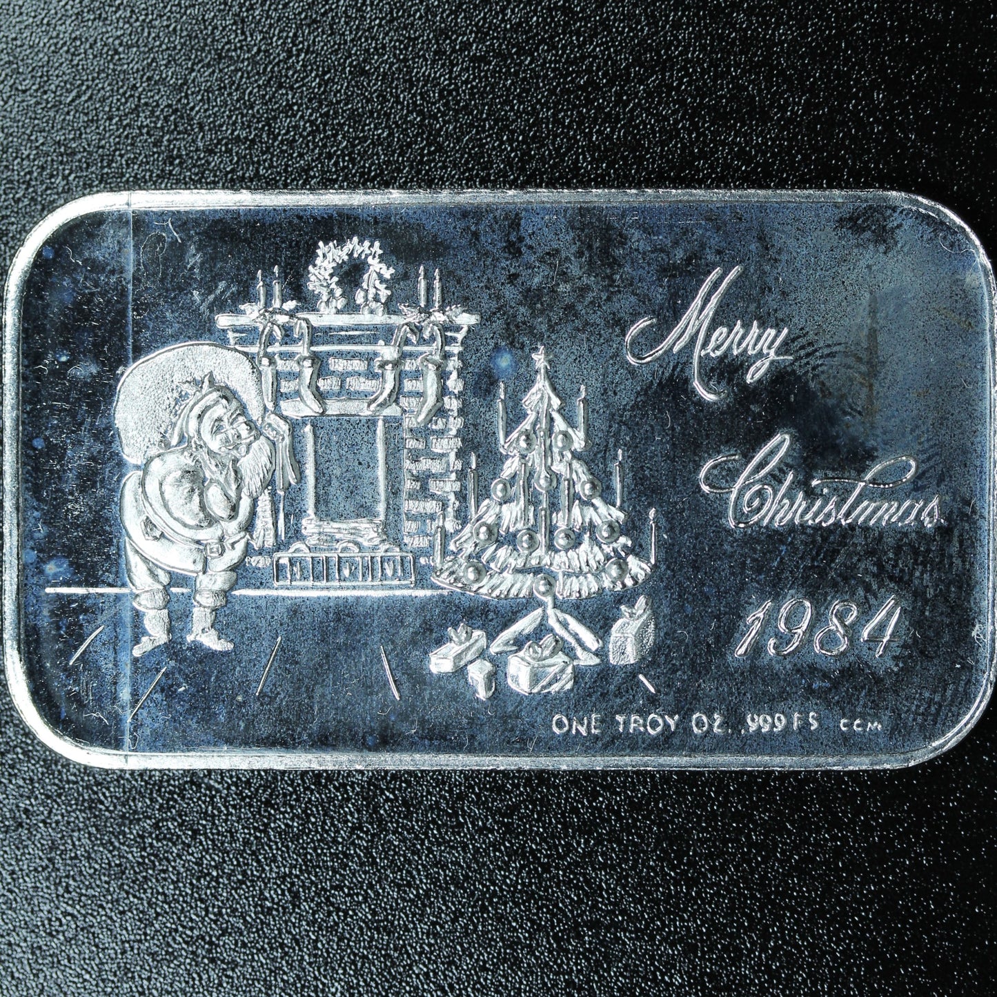 1 oz .999 Fine Silver - California Crown Mint (CCM) - 1984 Merry Christmas