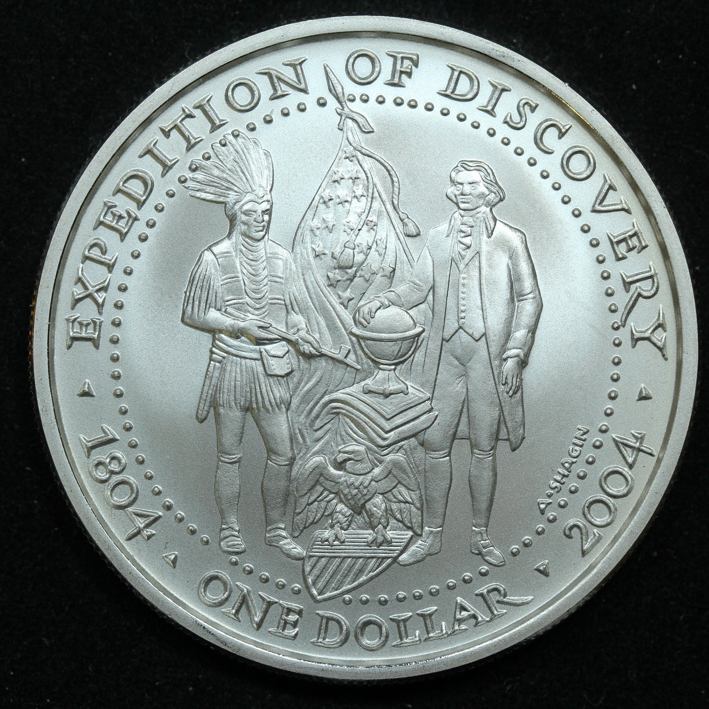 2004 Expedition of Discovery 1 oz .999 Fine Silver Round The Shawnee Tribe
