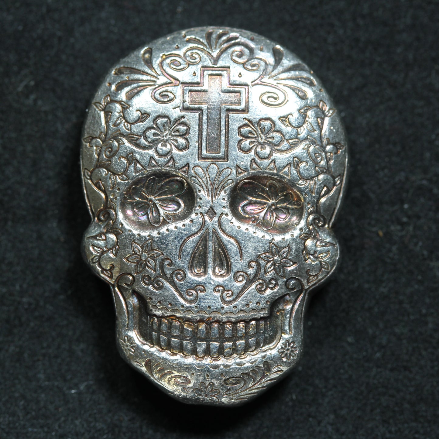 2 oz Silver Skull - Monarch Precious Metals (Day of the Dead)