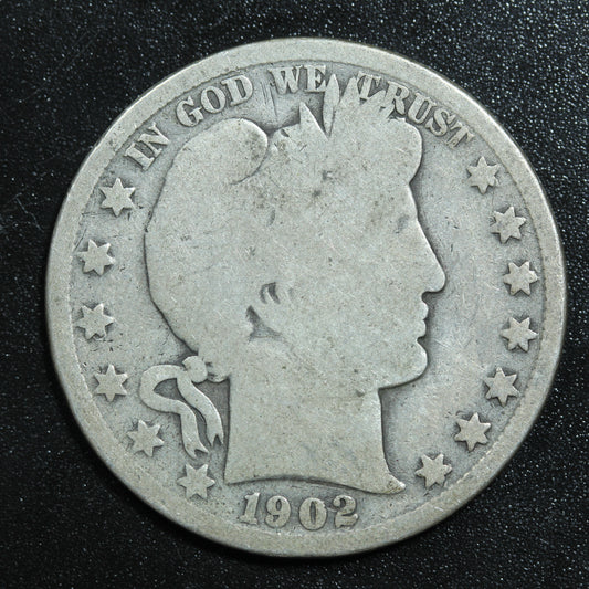 1902 P Barber Silver Half Dollar - Philadelphia