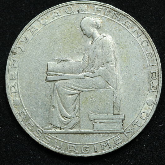1953 20 Escudos Portugal Silver Coin -  KM# 585