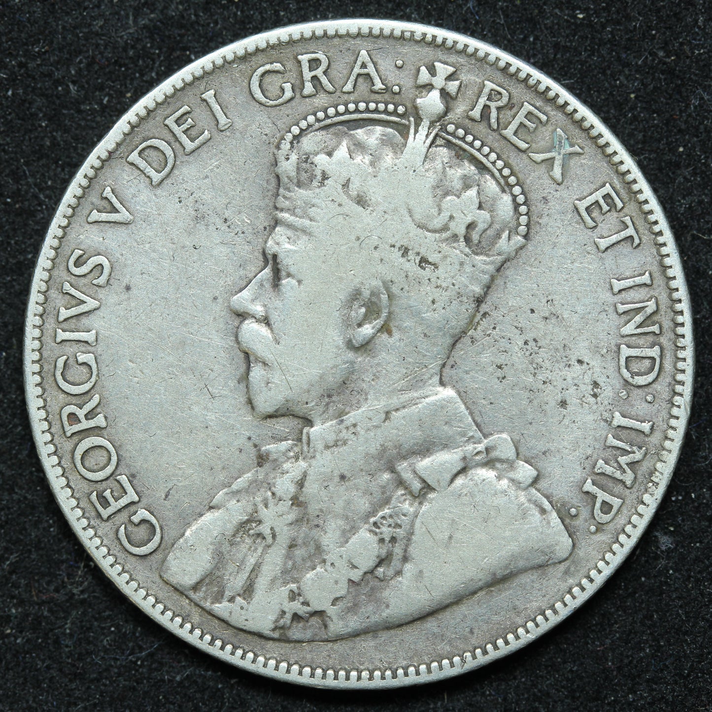 1917 Newfoundland 50 Cents Silver Coin - George V - KM #12