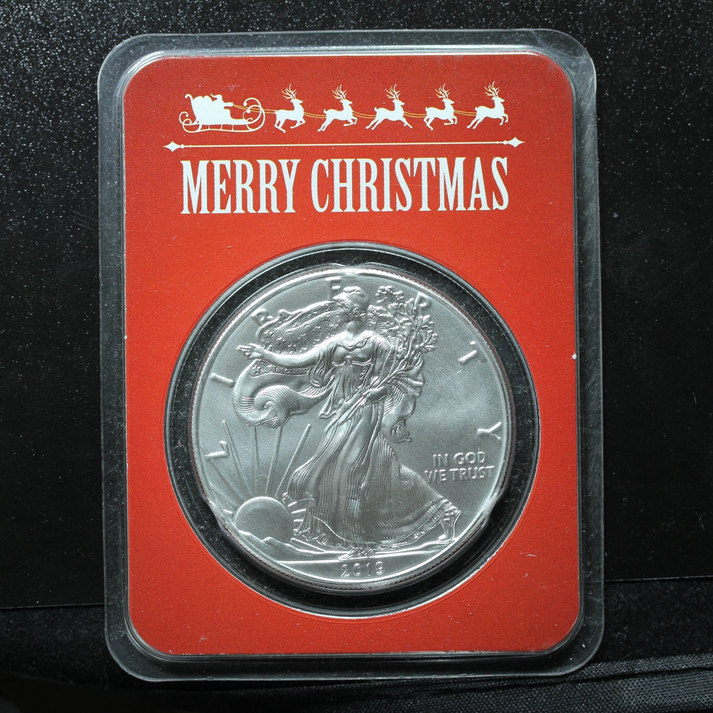2019 American Silver Eagle $1 .999 Fine Silver Coin - Merry Christmas Package