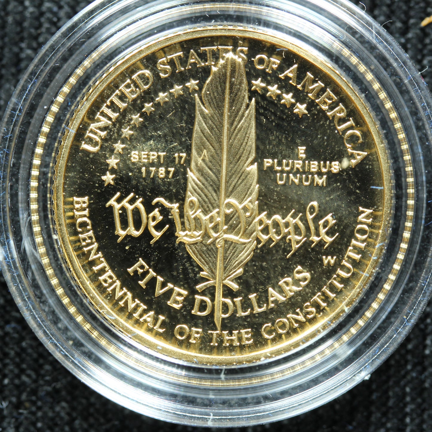 1987 4-Coin Commemorative Constitution Set BU & Proof (w/Box & COA)