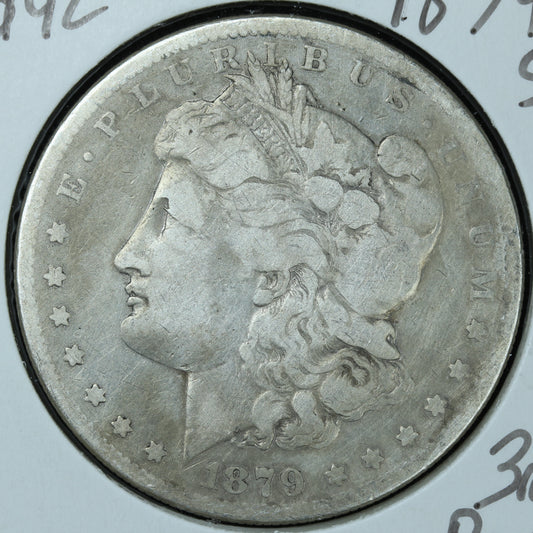 1879 S Morgan Silver Dollar - San Francisco - Third Rev
