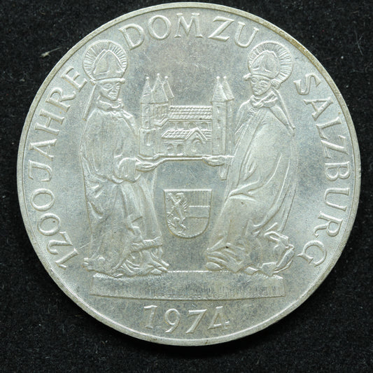 1974 AUSTRIA Saint Rupert & Saint Vincent Silver 50 Shilling Coin