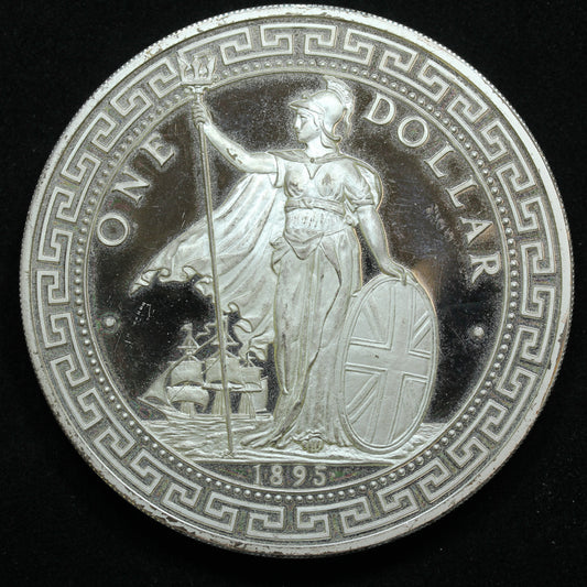 5 oz .999 Fine Silver British Trade Dollar Pattern Round