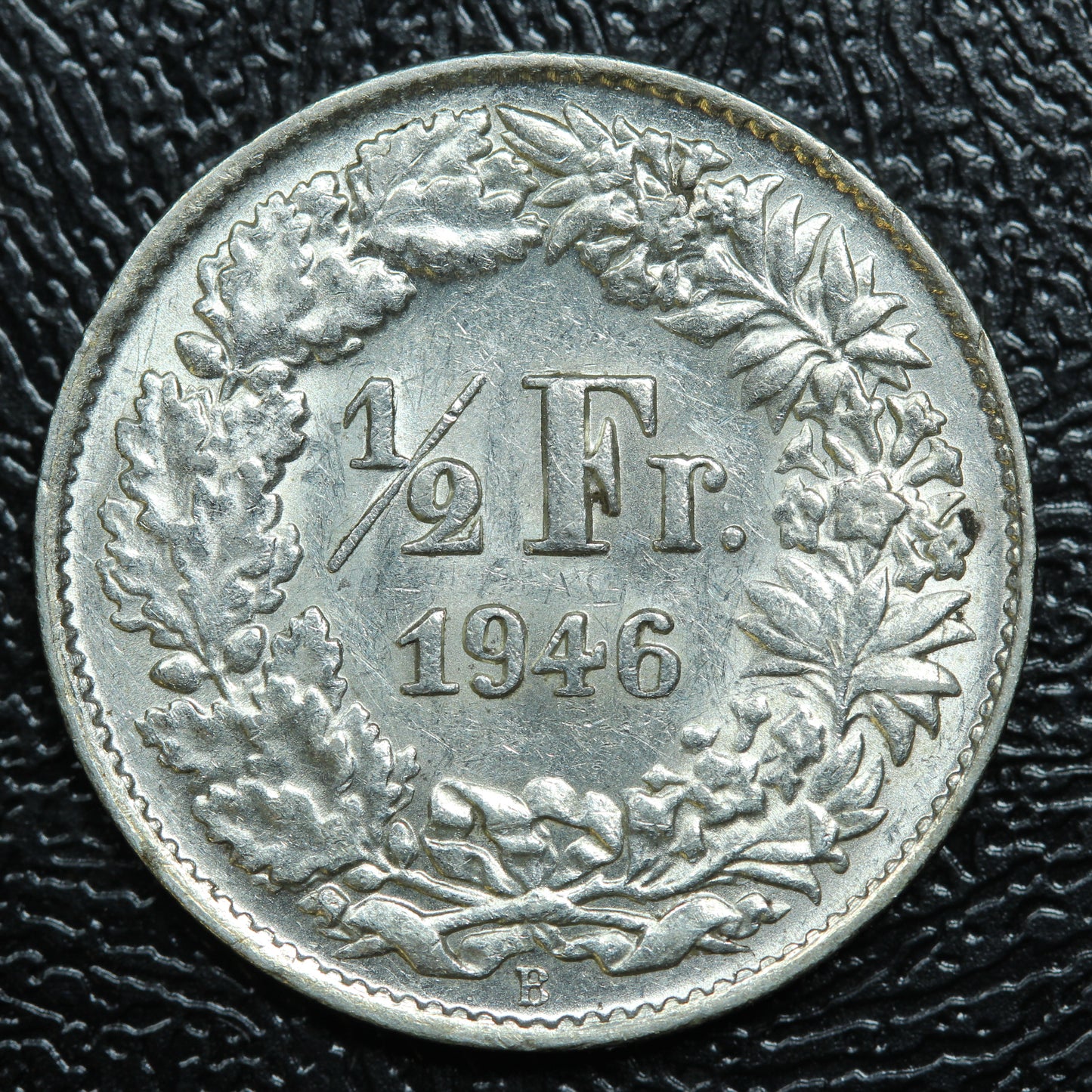 1946 B Switzerland 1/2 FRANC Silver KM#23