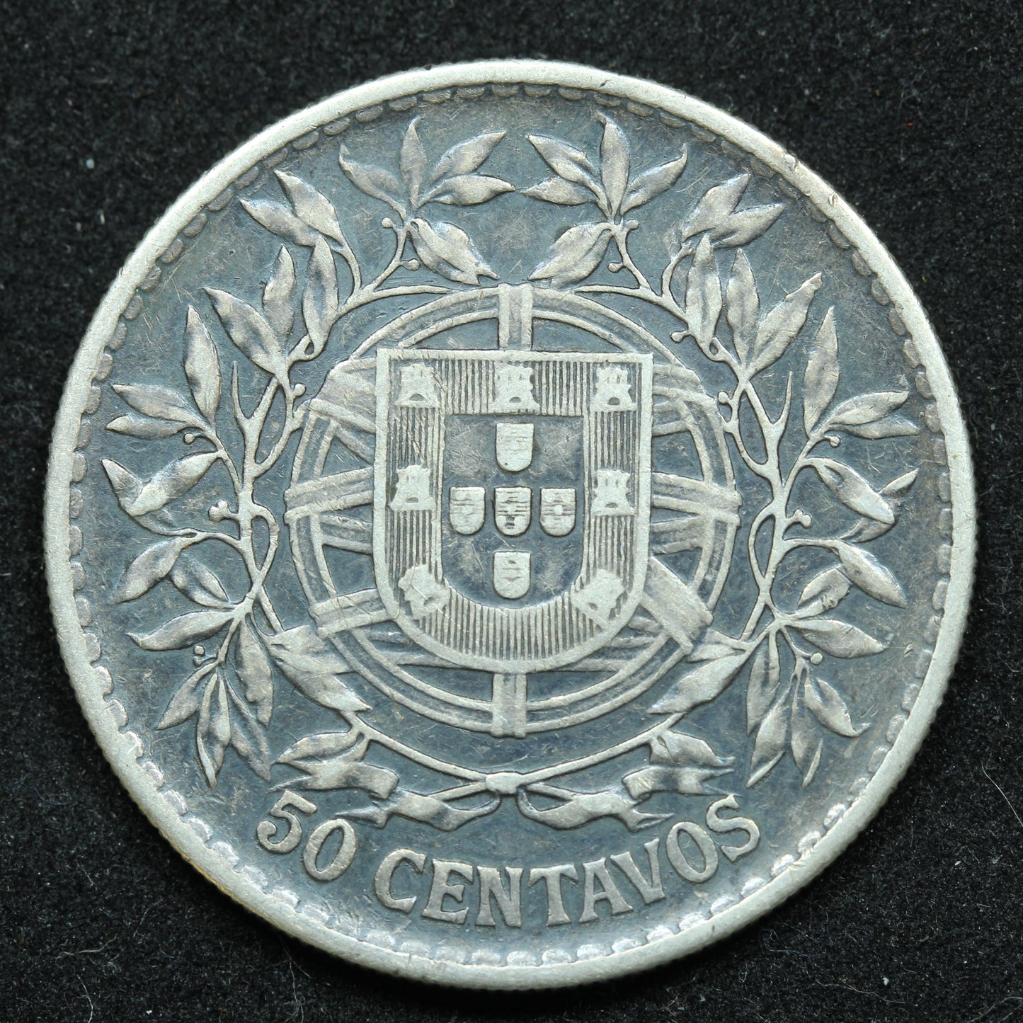 1912 50 Centavos Portugal Silver Coin -  KM# 561