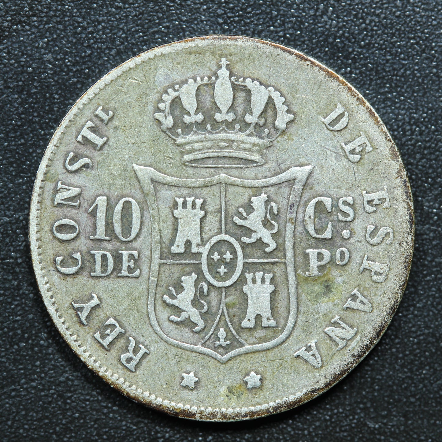 1881 10 Centimos Philippines Silver Coin - Alfonso XII - KM# 148